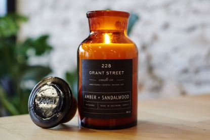 Picture of 228 Grant Street Candle Co. Amber + Sandalwood Apothecary Jar