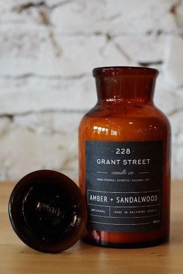Picture of 228 Grant Street Candle Co. Amber + Sandalwood Apothecary Jar